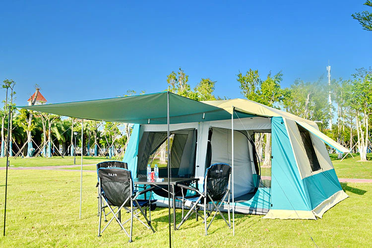 Cheap Goat Tents New Arrival! Outdoor 8 12 Person Ultra large Tent Anti UA Double Layer Waterproof Tents Outdoor Camping Large Gazebo Sun Shelter Tents 